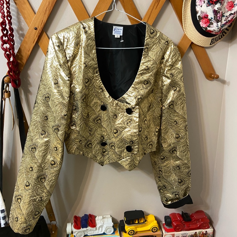 Cachet Gold Patterned Blazer